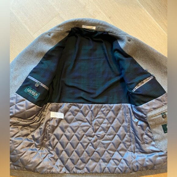 Lauren Ralph Lauren Classic Grey Wool Blend Pea Coat 16R Boys - Picture 5 of 11